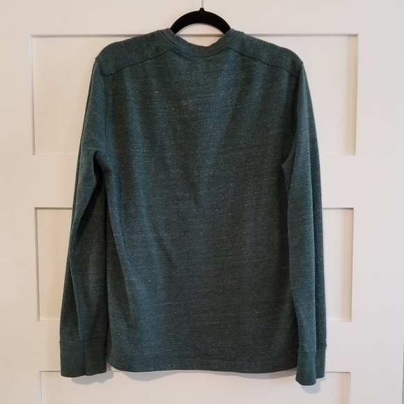 Men's J. Crew Knit Goods Blue Green Button Down Sweater - Picture 4 of 5